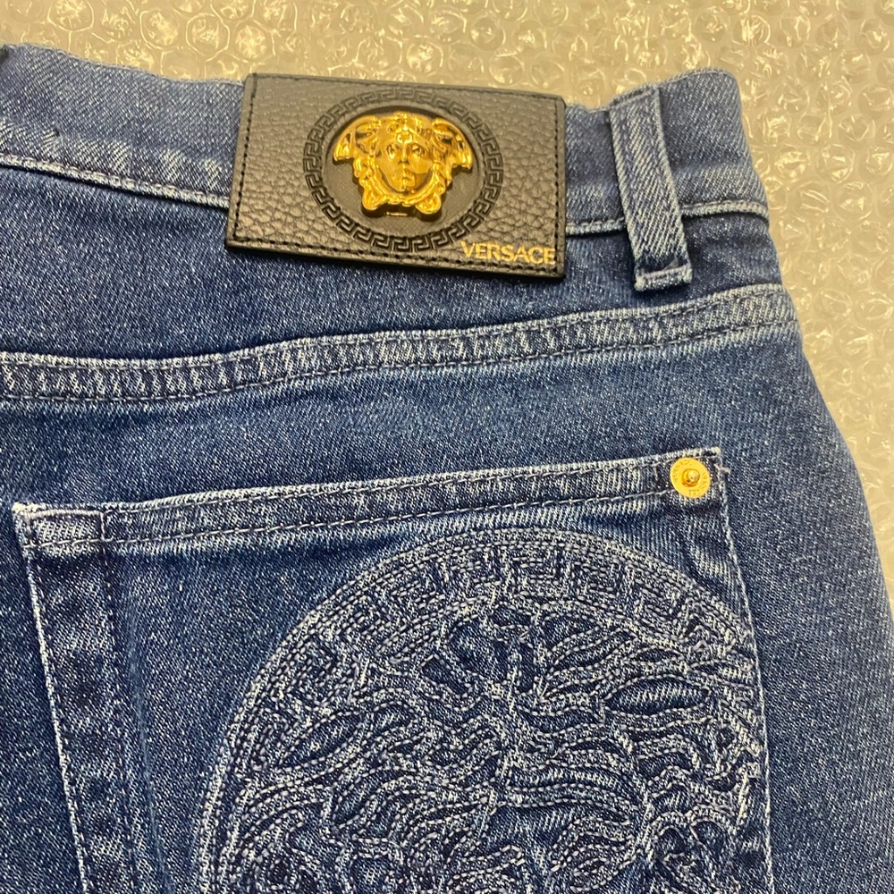 Designer Versace Blue Denim Jeans Slim
